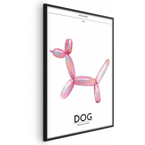  Plakat - Holo-Dog - Colorful Retro Dog 60x90 Crni okvir Cene