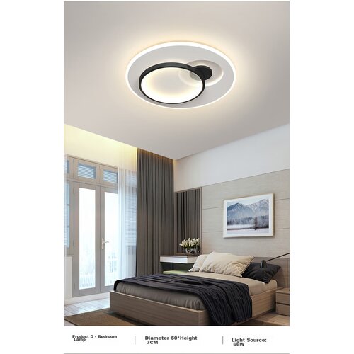  HD Plafonska lampa LED, 66 W, Crna Slike