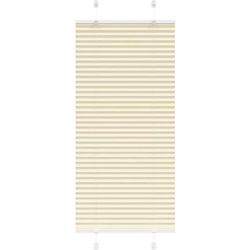 vidaXL Plisirana roleta krem 55x150 cm širina tkanine 54,4 cm Cene