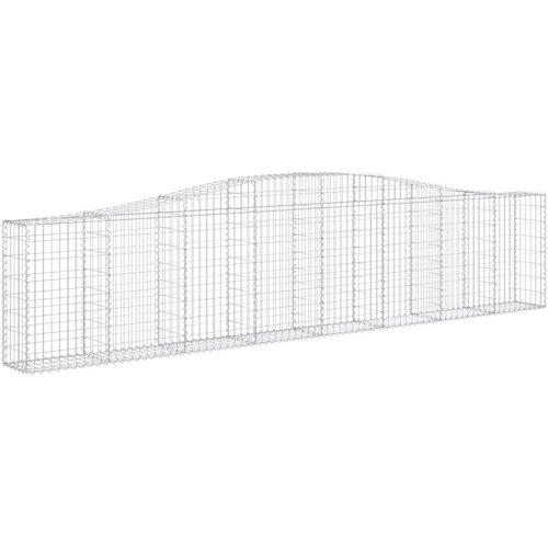  Gabionska ko&amp;scaron;ara s lukom 400 x 30 x 80/100 cm pocinčano željezo Slike