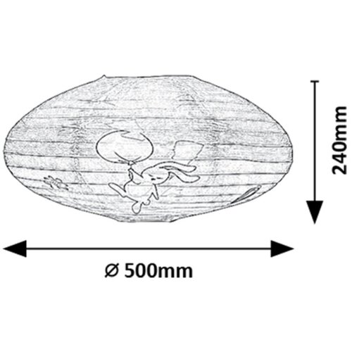 Rabalux visilica Hopply, Papirna, 40W, E27, &oslash;50cm, Bela Cene