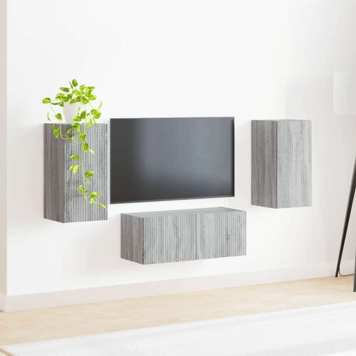  Komplet TV omaric 6 pcs Siva Sonoma Konstruiran les - - Siva - 96.31 - 98 x 31 x 29,5 cm - 2025-vidaXL-Uvoz_2 Slike