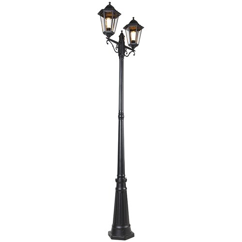 QAZQA Zunanja svetilka črna 220 cm 2-svetloba IP44 - Havana Cene