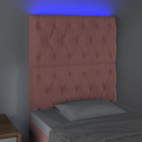  LED uzglavlje ružičasto 80x7x118/128 cm bar&amp;scaron;unasto Slike