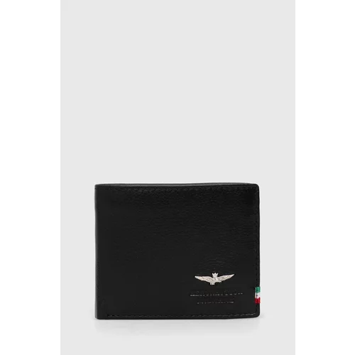 Aeronautica Militare Kožni novčanik za muškarce, boja: crna