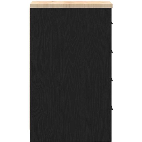vidaXL Garažna omara za shranjevanje črna 30x51x85 cm trdna borovina Cene