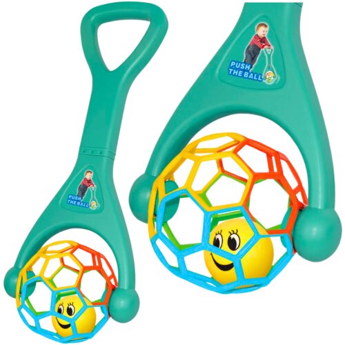  Pusher With Elastic Ball Rattling Turquoise Ball Slike