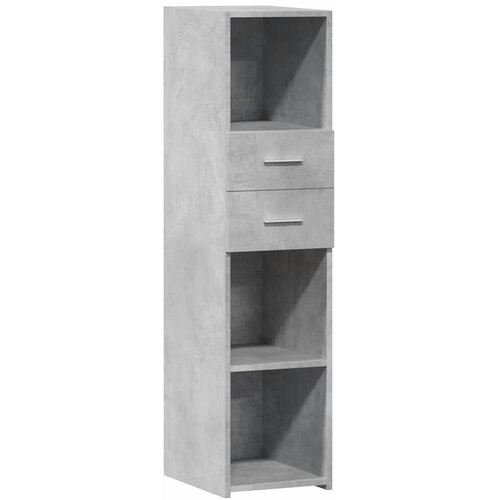 Maison Chic Visoka omara - Komoda - Predalnik betonsko siva 30x42,5x124 cm inženirski les, (21722399) Slike