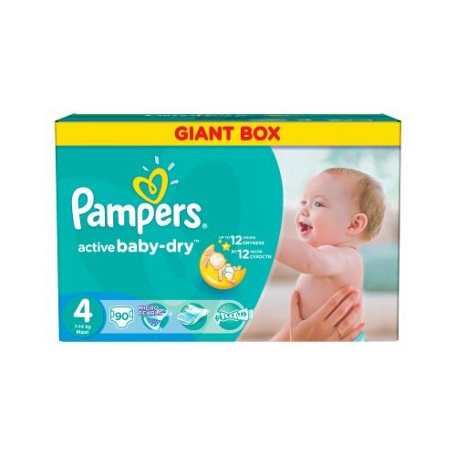 Pampers active baby-dry pelene 4 maxi 90 komada Slike
