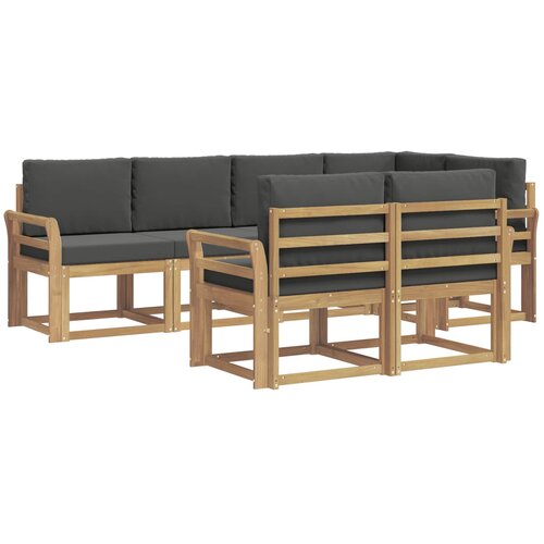 vidaXL Zunanja garnitura za sedenje 7 pcs Bela in antracit Poliester, (5000279571) Cene