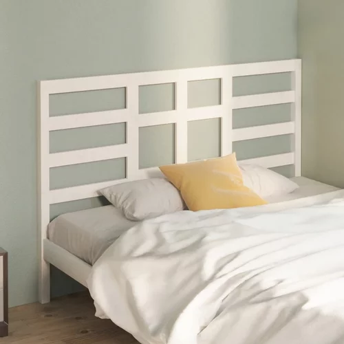 vidaXL Uzglavlje za krevet bijelo 126 x 4 x 104 cm od masivne borovine