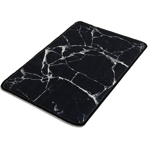 Chilai črno-bela kopalniška preproga z motivom marmorja marble, 60 x 40 cm Cene