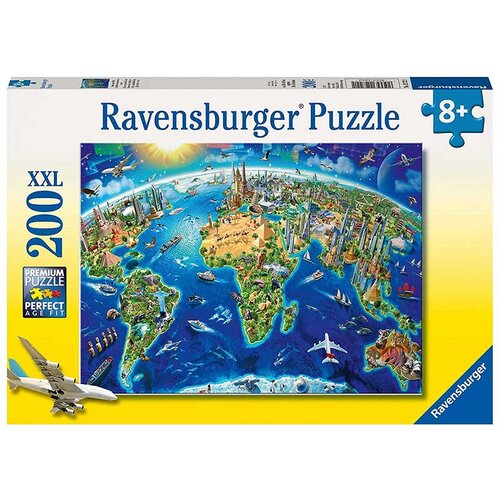 Ravensburger Puzle 200 delova - Karta svetskih znamenitosti 12722 Slike
