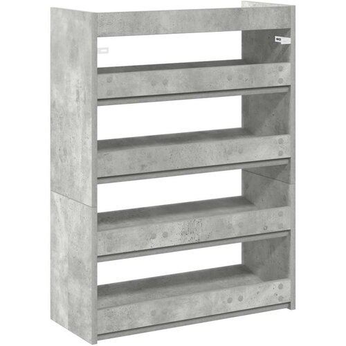 VidaXL stalak za cipele boja betona 80x25x61,5 cm konstruirano drvo Slike