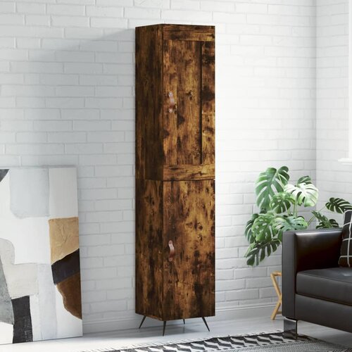 vidaXL Visoka komoda dimljeni hrast 34 5x34x180cm konstruiranog drva Cene