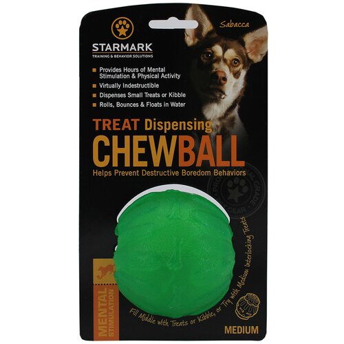 Starmark Treat Dispensing Chew Ball - M: pribl. &amp;Oslash; 7 cm Slike