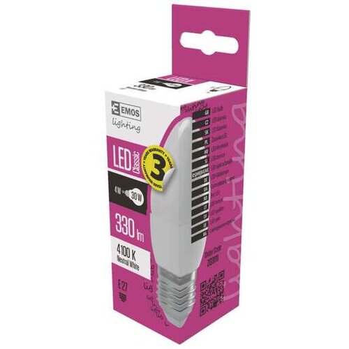 Emos led sijalica classic candle 4W E27 nw ZQ3111 Slike