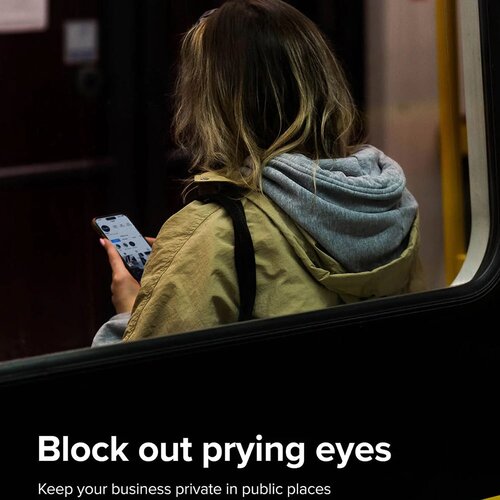 Ringke Cover Display ID Glass kaljeno staklo za iPhone 16 Plus / 15 Plus -Privacy Slike
