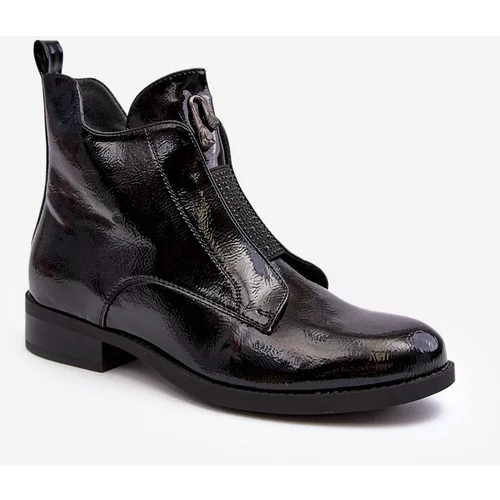 Kesi Patented women's flat shoes, insulated, black, S.Barski Black