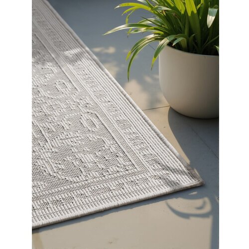 NORTHRUGS Sivo-slonoko&amp;scaron;čena notranja in zunanja preproga 200x290 cm Duet Kona &amp;ndash; Slike