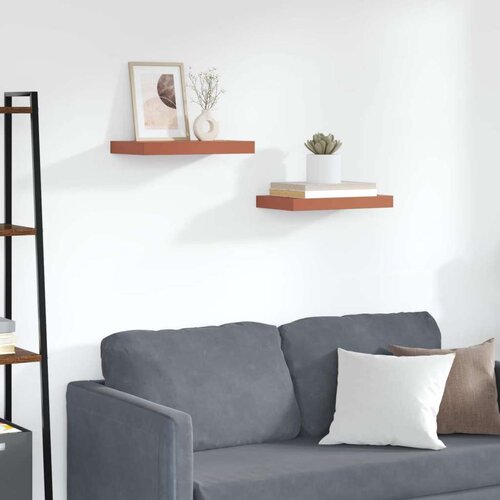  Polica na zidu 2 pcs Crvena 40 x 23 5 x 4 cm Konstruirano drvo Cijene