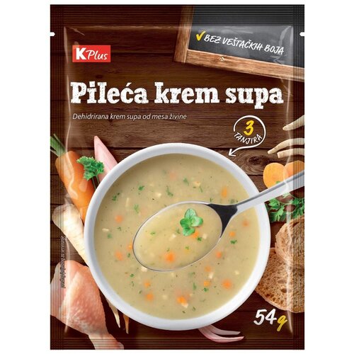K Plus krem supa pileća 54g Slike