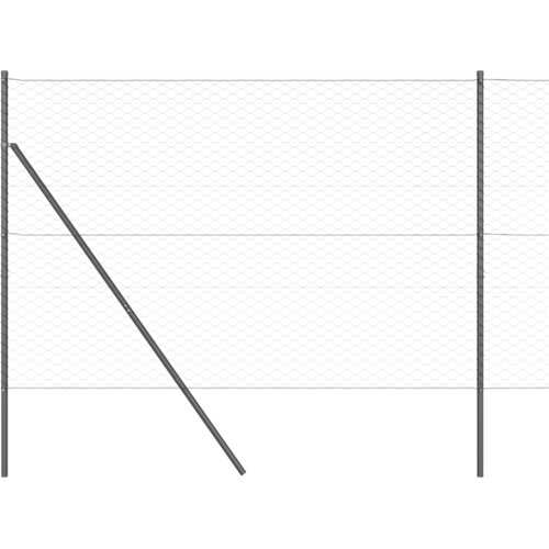 VidaXL Heksagonalna ograda Siva 1.6x25 m Čelik Slike