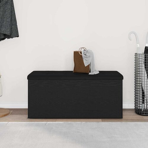  Klupa za pohranu Crni hrast 102 x 42 x 45 cm Konstruirano drvo Slike