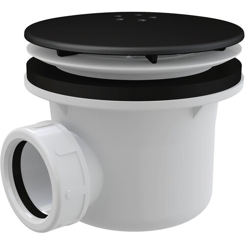 Alca sifon za tu&amp;scaron; kadu crna mat fi90 h=84mm A49BLACK Slike