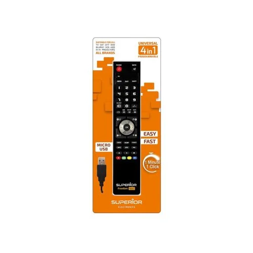 Univerzalni daljinski upravljač SUPERIOR Freedom 4u1, za sve brendove TV USB programiranje putem USB kabla 555