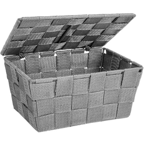 Wenko adria Košarica za pohranu s poklopcem (14 x 19 x 10 cm, Sive boje) Cijene