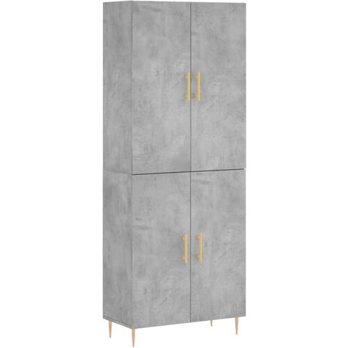 Maison Chic Visoka Komoda - Predalnik betonsko siva 69,5x34x180 cm inženirski les, (21719143) Cene