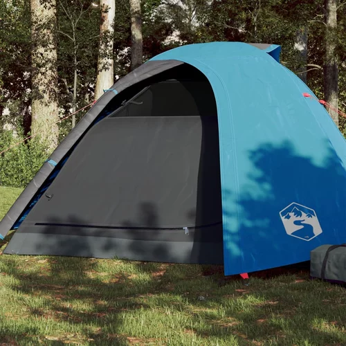 Šator za kampiranje za 4 osobe plavi 267x272x145 cm taft 185T