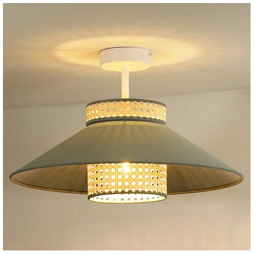  Duolla - Plafonski luster RIO RATTAN 1xE27/15W/230V prečnik 45 cm zelena/ratan Cene