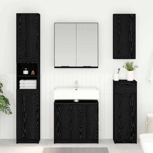 vidaXL Kopalni&scaron;ka omarica z vrati Črna Orehovina 64,5 x 33,5 x 59 cm Cene