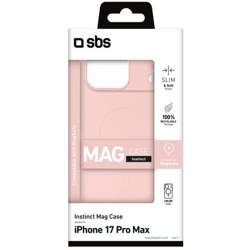 Sbs Ovitek Instinct Mag za iPhone 17 Pro Max TEINSTMAGIP1769P roza, (5000265927) Slike