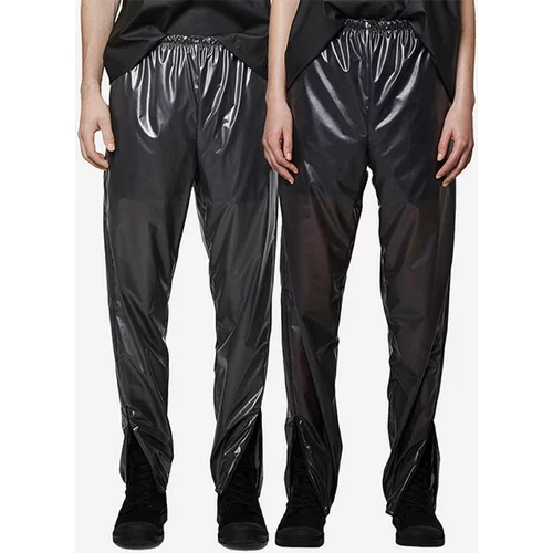 Rains Vodootporne hlače Ultralight Pants Slim boja: crna, ravni kroj, srednje visoki struk, 18780.BLACK-BLACK