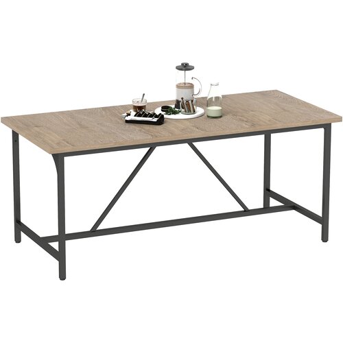 HOMCOM Jedilna miza, iverna plo&scaron;ča 180D x 80&Scaron; x 75,5V cm, naravni les, (5000242594) Cene