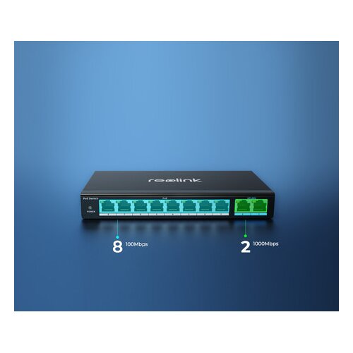 Reolink Switch 10 Port PoE 120W, max 30W po portu Slike