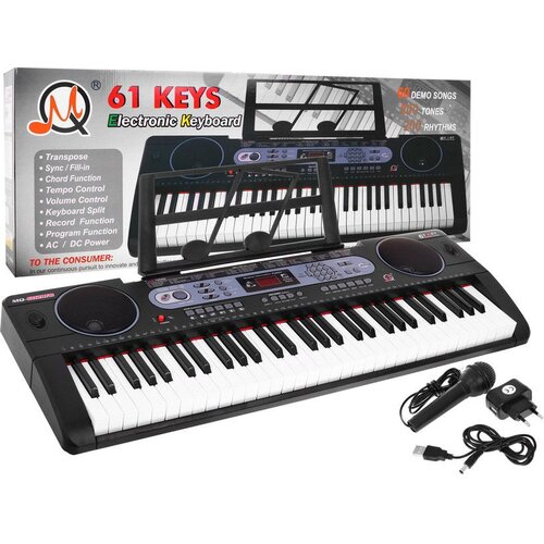  Otro&amp;scaron;ki klavir MQ-602UFB s stojalom za note + mikrofon Slike