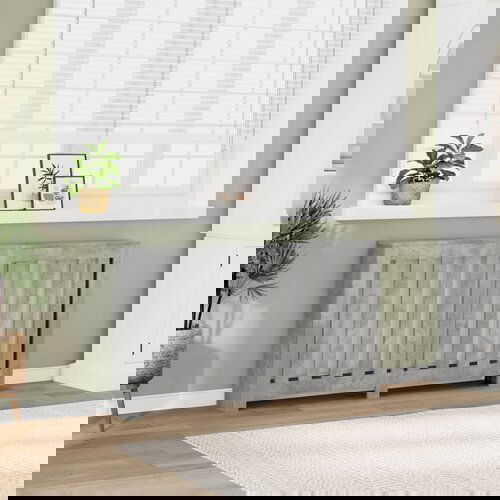 VidaXL Pokrov za radijator hrasta sonome 149x20x82cm konstruirano drvo Slike