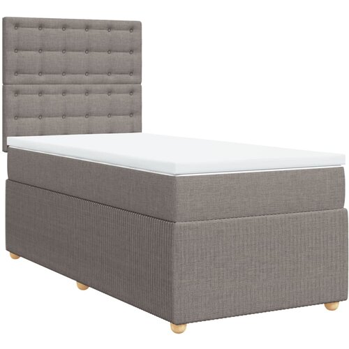 Maison Chic Box spring postelja - Vzmetna postelja z vzmetnico taupe 90x190 cm blago SL23066, (21880468) Cene
