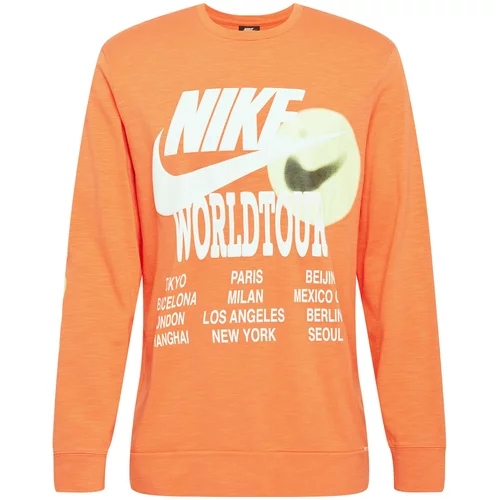 Nike Sportswear Majica oliva / oranžna / bela