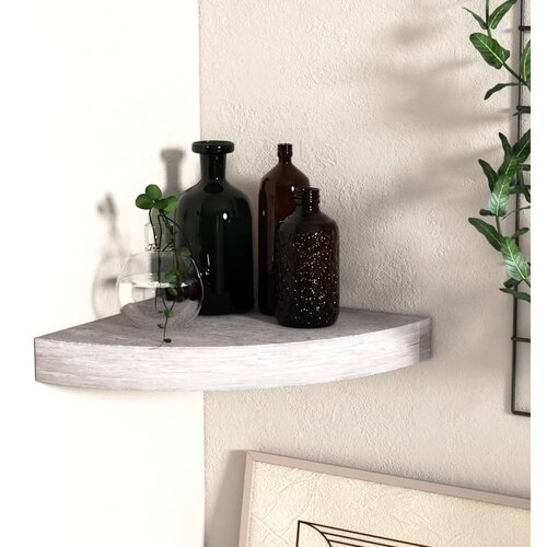 VidaXL Kutna zidna polica siva boja betona 35 x 35 x 3,8 cm MDF Slike
