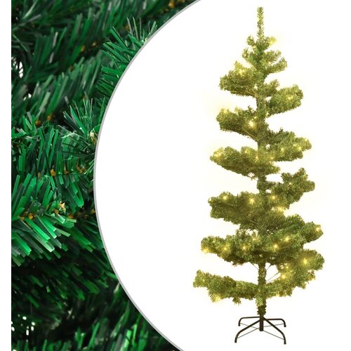 vidaXL Spiralno božićno drvce sa stalkom LED zeleno 180 cm PVC Cijene