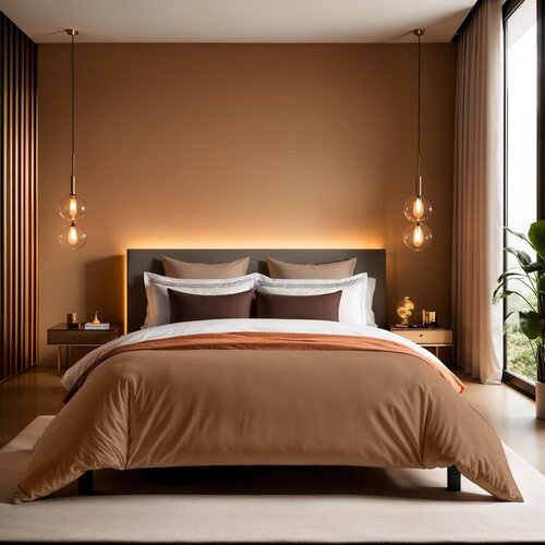  tonne brune - 85 brown ranforce double quilt cover (fr) (it) (de) Cene
