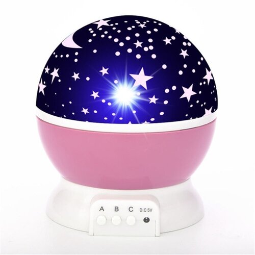 ILIKE Elight L1 2v1 Rotating Star Sky projektor in nočna svetilka s 4x AAA / USB kablom roza, (21383421) Cene