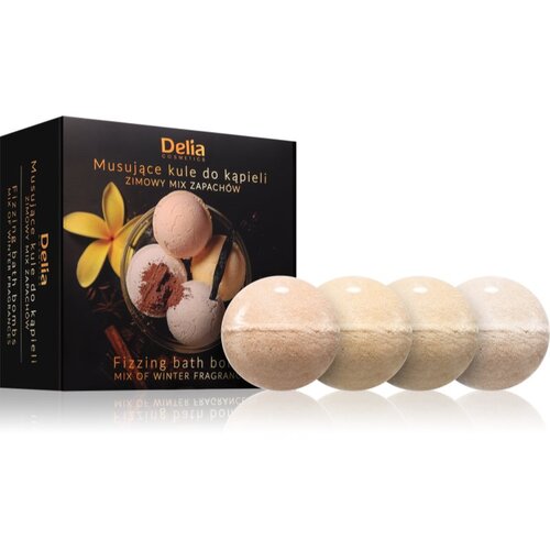 Delia Cosmetics Fizzing Bath Bombs Winter Mix darilni set za kopel 4x100 g Cene