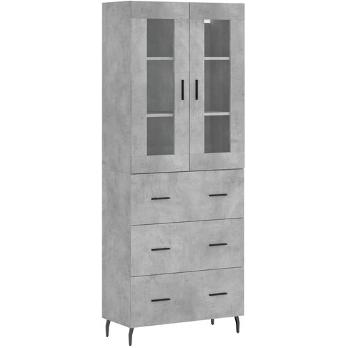 Maison Chic Visoka Komoda - Predalnik betonsko siva 69,5x34x180 cm inženirski les, (21720217) Cene