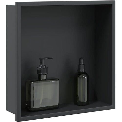 Ni&amp;scaron;a za tu&amp;scaron; mat crna 32x32x9 cm nehrđajući čelik Slike